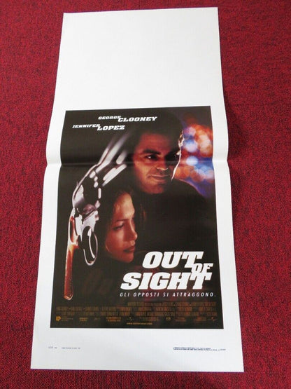 OUT OF SIGHT  ITALIAN LOCANDINA (27.5"x13") POSTER GEORGE CLOONEY 1998