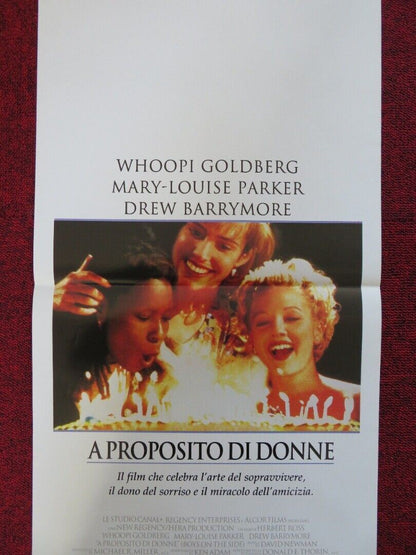 BOYS ON THE SIDE ITALIAN LOCANDINA (27.5"x13") POSTER WHOOPI GOLDBERG 1995