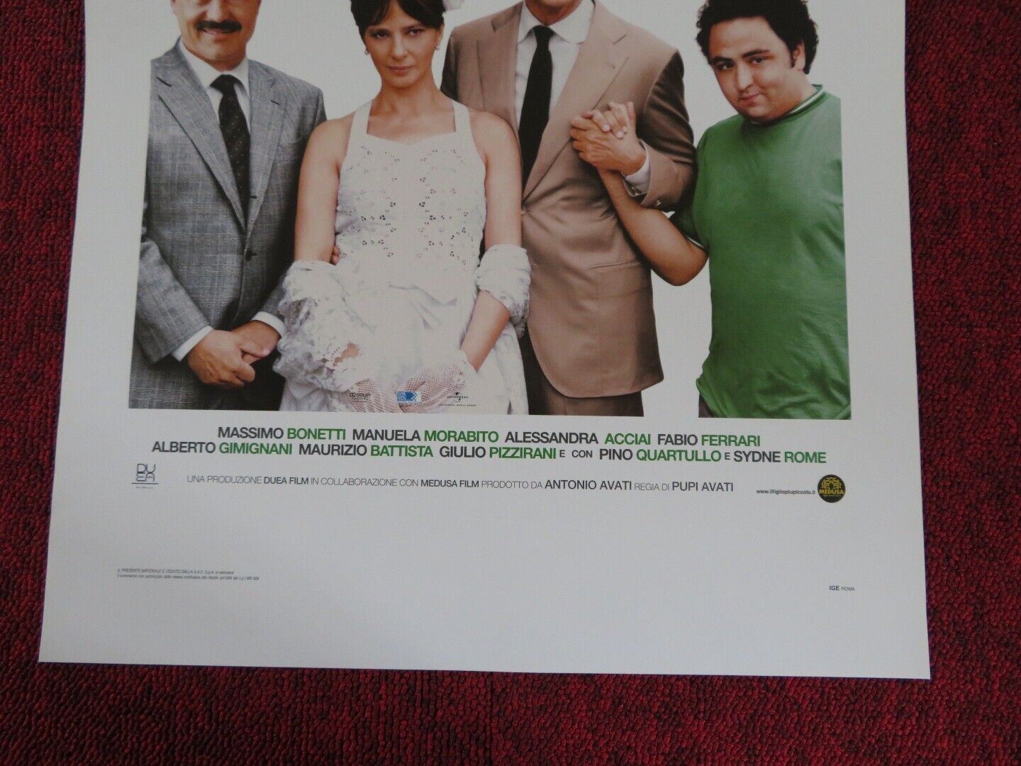 IL FIGLIOPIU PICCOLO ITALIAN LOCANDINA (27.5"x13") POSTER CHRISTIAN DE SICA  '10