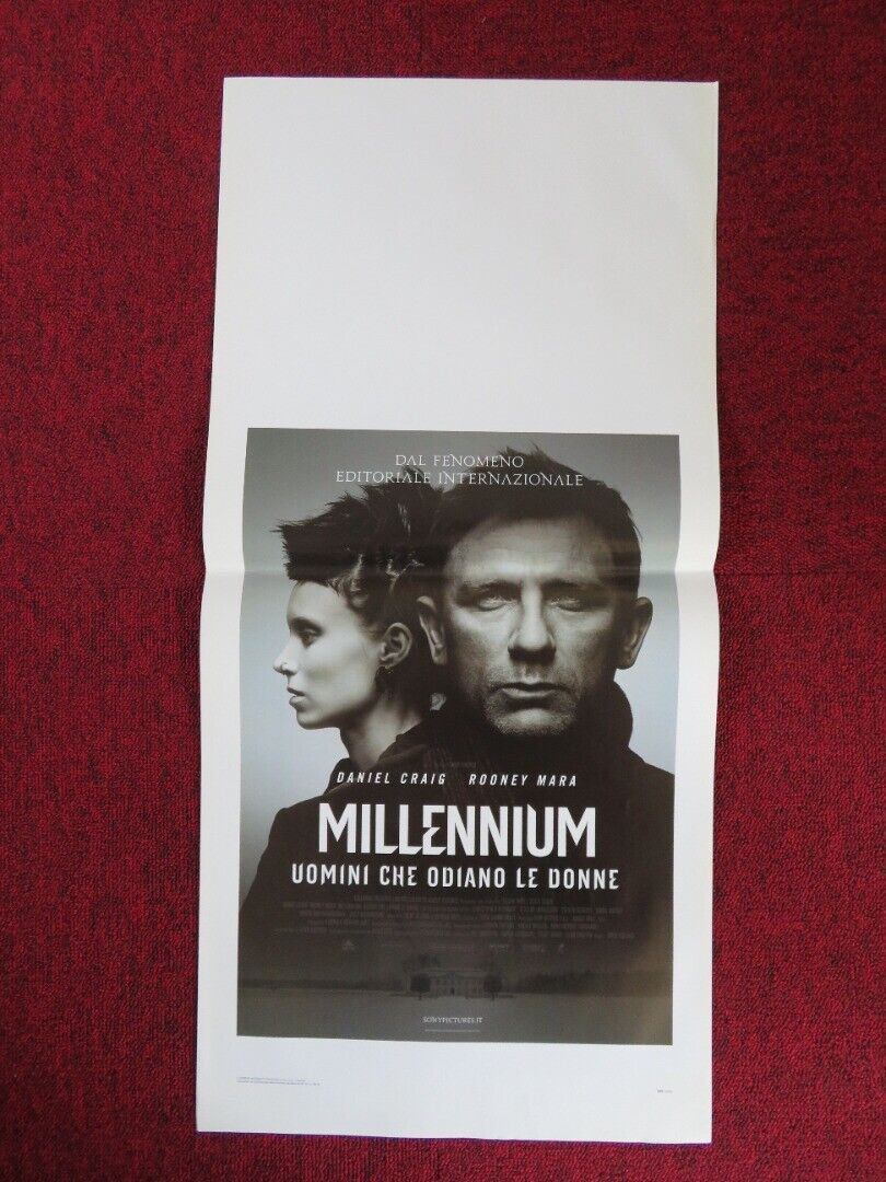 THE GIRL WITH THE DRAGON TATTOO ITALIAN LOCANDINA (27.5"x13") POSTER 2011