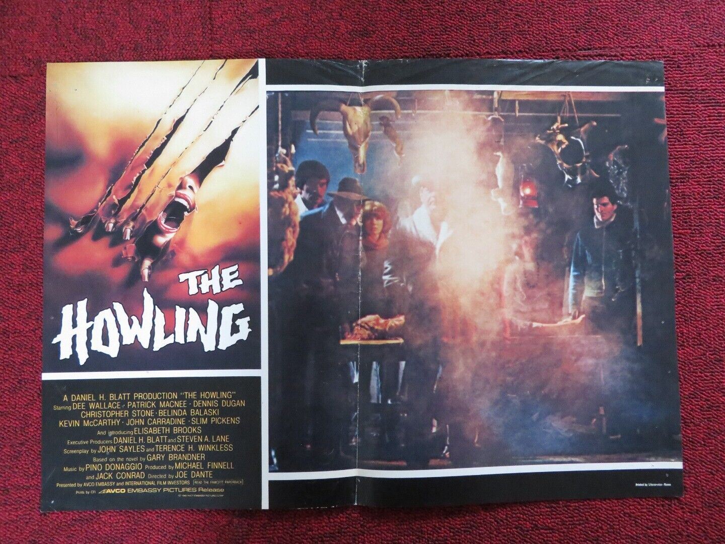 THE HOWLING  - F ITALIAN FOTOBUSTA POSTER SLIM PICKENS 1980