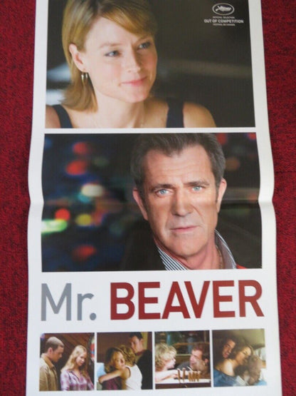 MR. BEAVER  ITALIAN LOCANDINA (27.5"x13") POSTER MEL GIBSON JODIE FOSTER 2011