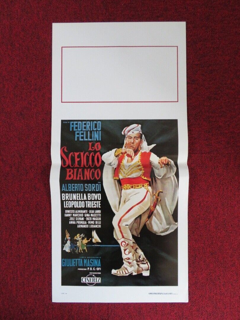 THE WHITE SHEIK ITALIAN LOCANDINA (27.5"x13") POSTER ALBERTO SORDI 2000's