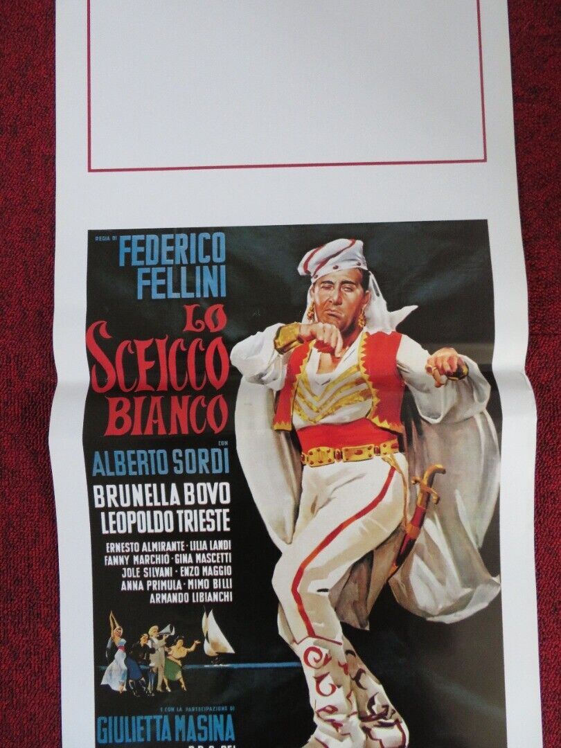 THE WHITE SHEIK ITALIAN LOCANDINA (27.5"x13") POSTER ALBERTO SORDI 2000's