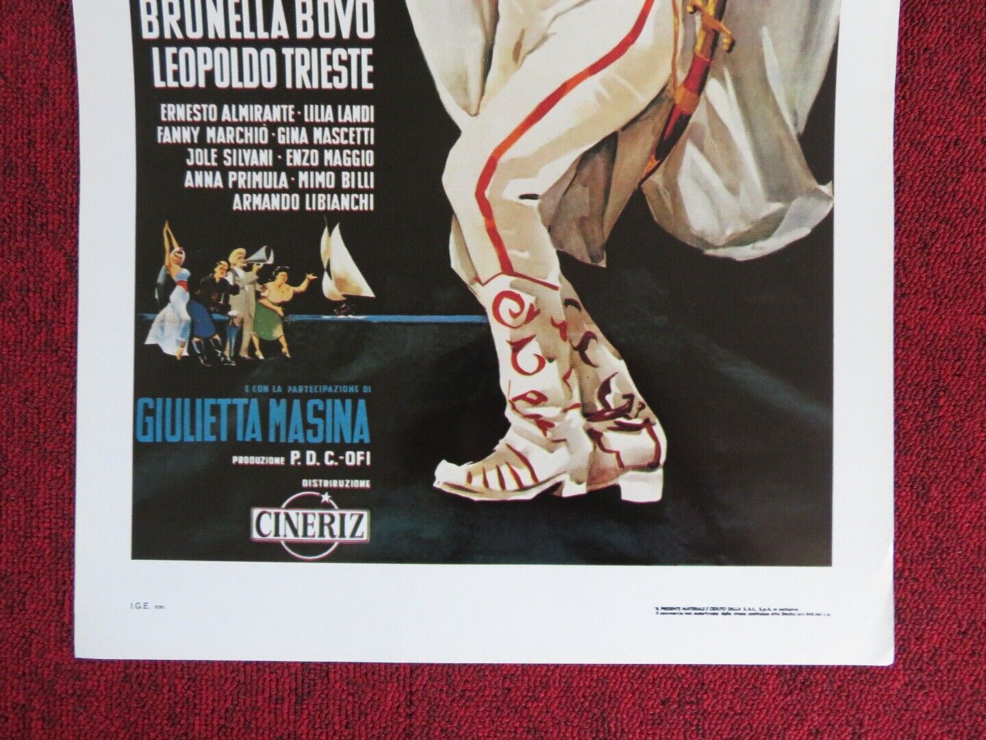 THE WHITE SHEIK ITALIAN LOCANDINA (27.5"x13") POSTER ALBERTO SORDI 2000's