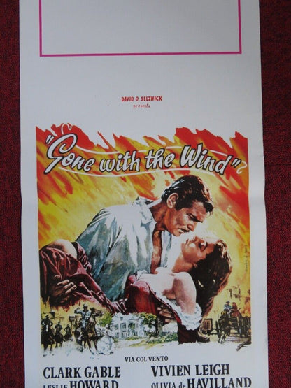 GONE WITH THE WIND  ITALIAN LOCANDINA (27.5"x13") POSTER CLARK GABLE 2014