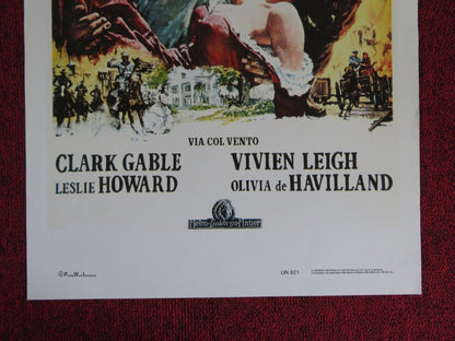 GONE WITH THE WIND  ITALIAN LOCANDINA (27.5"x13") POSTER CLARK GABLE 2014