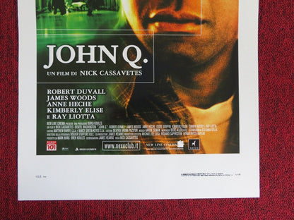 JOHN Q. ITALIAN LOCANDINA (27.5"x13") POSTER DENZEL WASHINGTON 2002