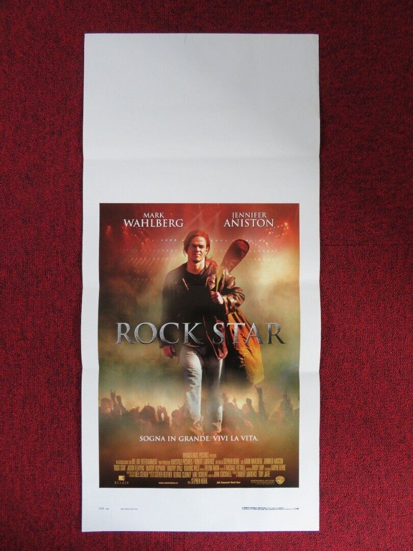 ROCKSTAR   ITALIAN LOCANDINA (27.5"x13") POSTER M WAHLBERG J ANISTON 2001