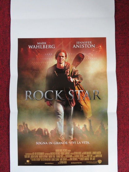 ROCKSTAR   ITALIAN LOCANDINA (27.5"x13") POSTER M WAHLBERG J ANISTON 2001