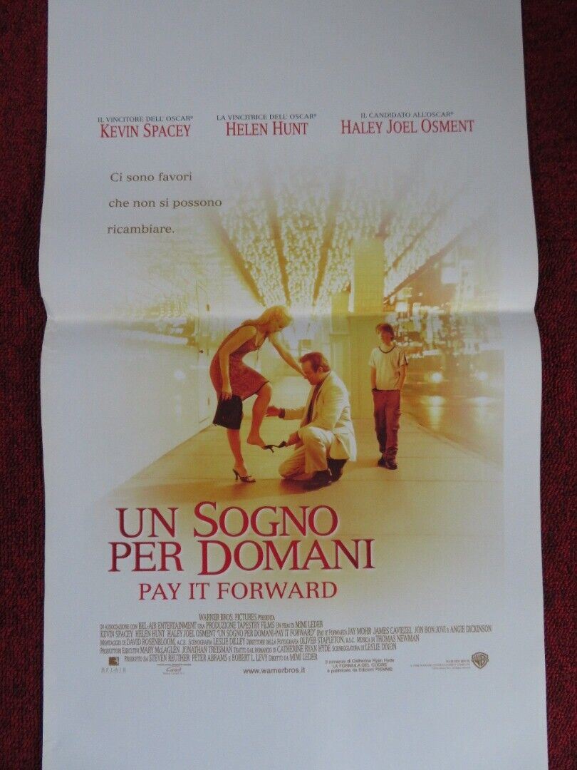 PAY IT FORWARD  ITALIAN LOCANDINA (27.5"x13") POSTER KEVIN SPACEY 2000