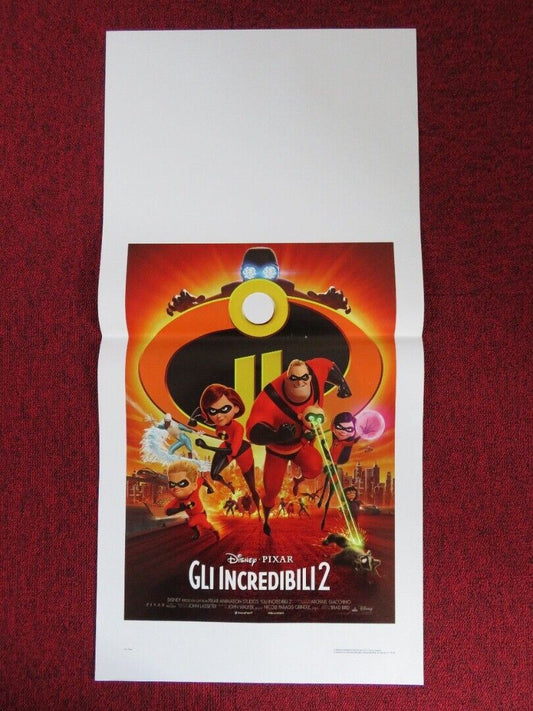 INCREDIBLES 2 ITALIAN LOCANDINA (27.5"x13") POSTER DISNEY HOLLY HUNTER 2018