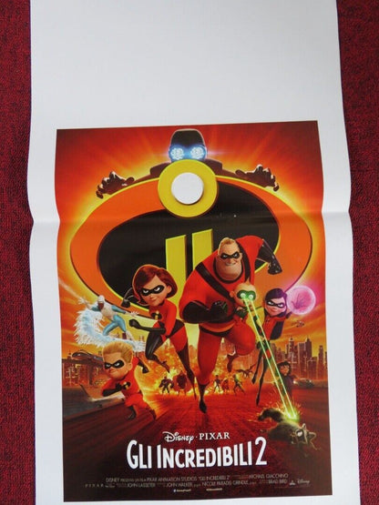 INCREDIBLES 2 ITALIAN LOCANDINA (27.5"x13") POSTER DISNEY HOLLY HUNTER 2018