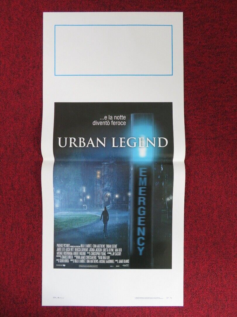 URBAN LEGEND  ITALIAN LOCANDINA (27.5"x13") POSTER JARED LETO ALICIA WITT 1998