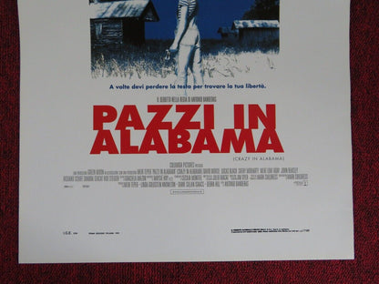 CRAZY IN ALABAMA  ITALIAN LOCANDINA (27.5"x13") POSTER MELANIE GRIFFITH 1999