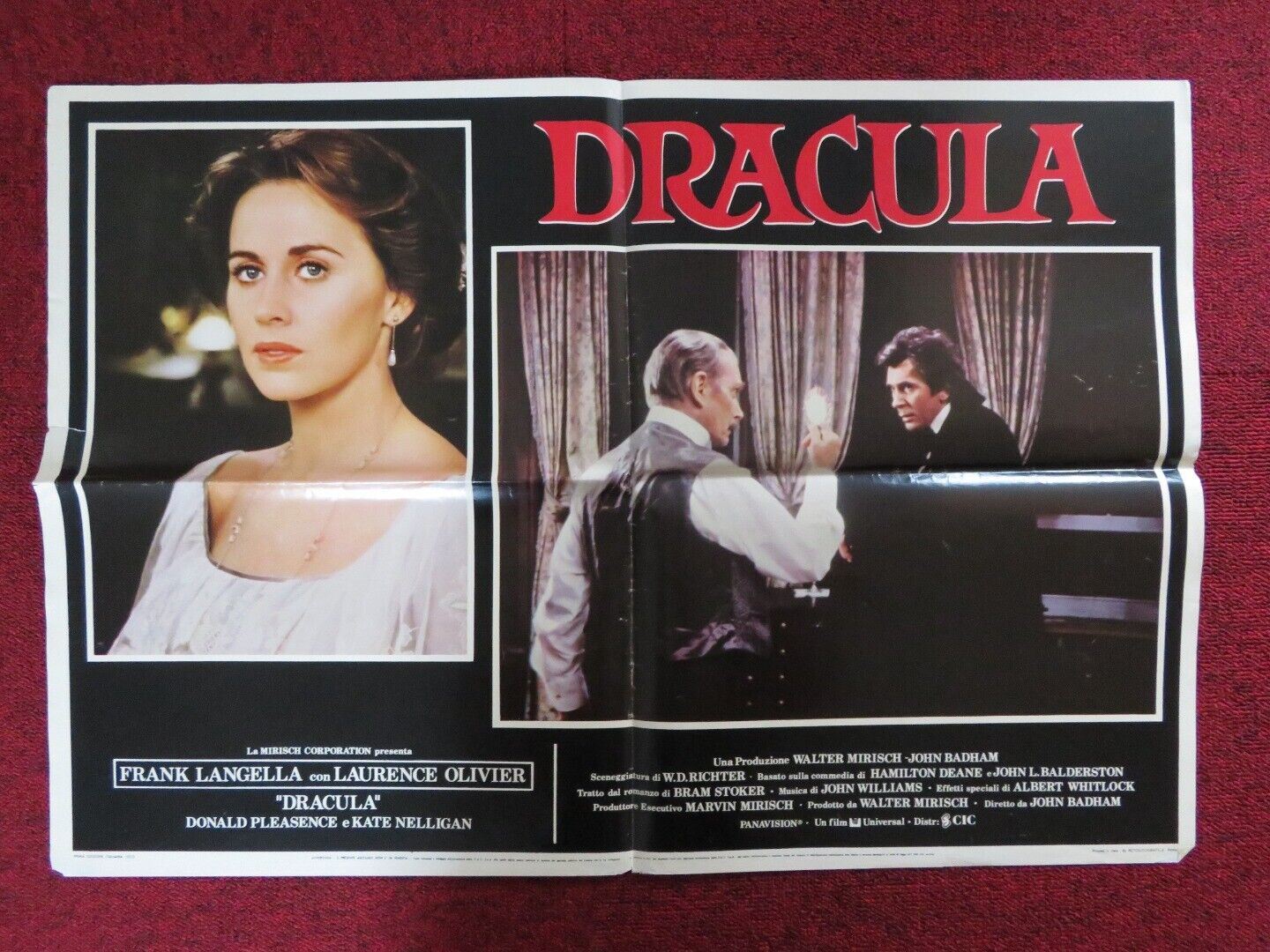 DRACULA - 8 ITALIAN FOTOBUSTA POSTER FRANK LANGELLA JAN FRANCIS 1979