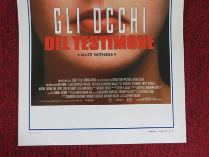 GLI OCCHI DEL TESTIMONE ITALIAN LOCANDINA (27.5"x13") POSTER EVAN RICHARDS '95