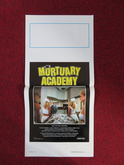 MORTUARY ACADEMY ITALIAN LOCANDINA (27.5"x13") POSTER PERRY LANG 1988