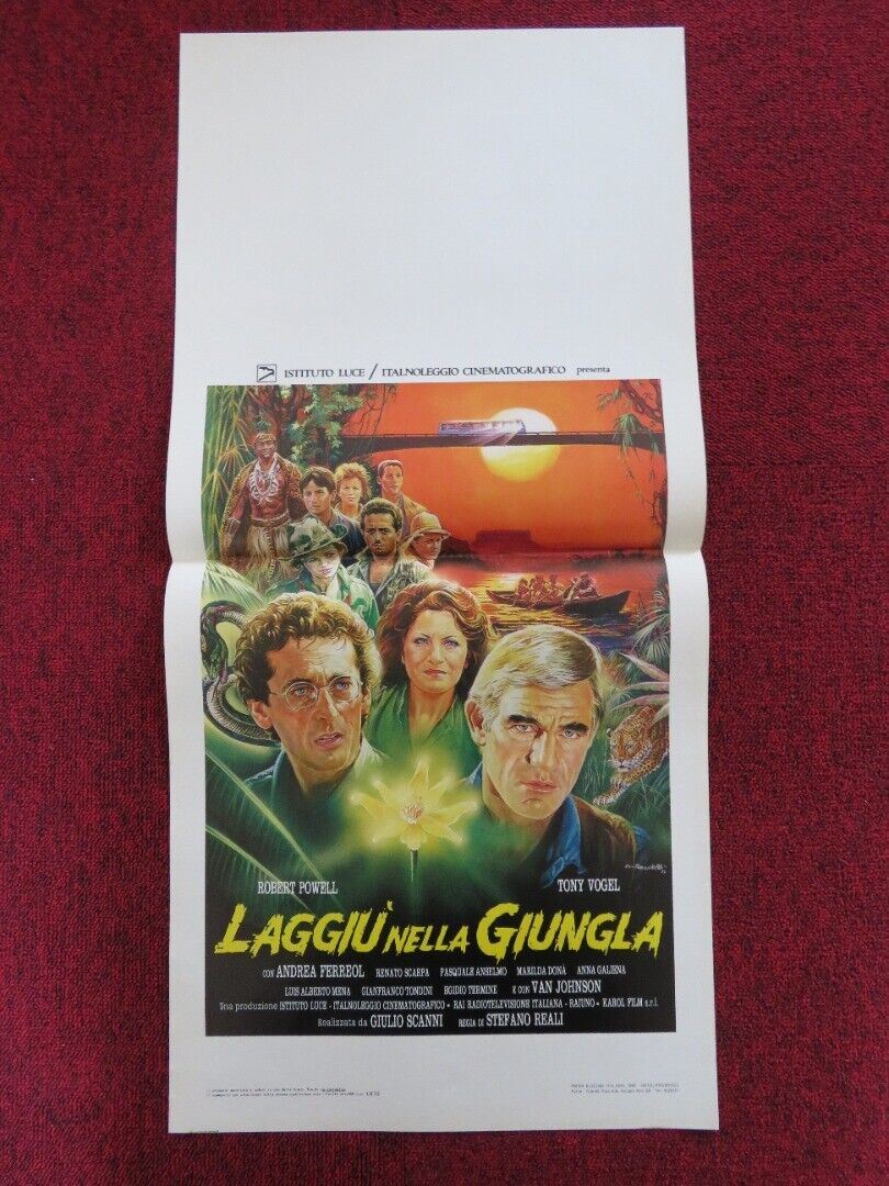 DOWN THERE IN THE JUNGLE ITALIAN LOCANDINA (27.5"x13") POSTER TONY VOGEL 1988