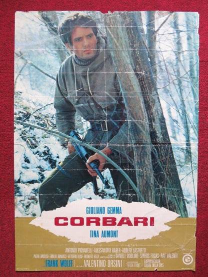 CORBARI ITALIAN FOGLIO ROLLED POSTER GIULIANO GEMMA TINA AUMONT 1970