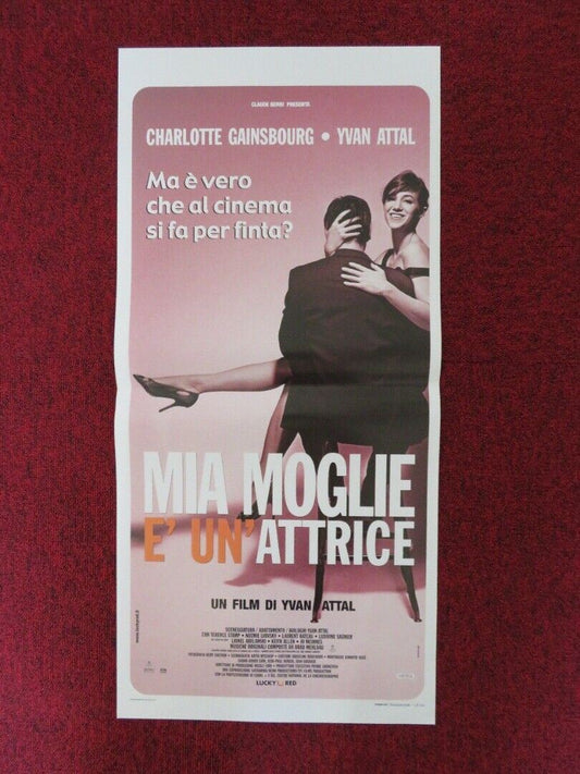 MIA MOGLIE E' UN'ATTRICE ITALIAN LOCANDINA (27.5"x13") POSTER C. GAINSBOURG 2003