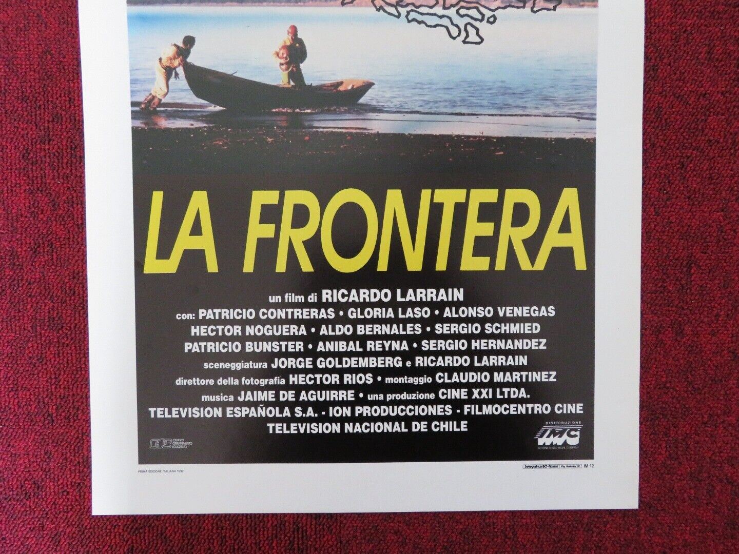 LA FRONTERA ITALIAN LOCANDINA (27.5"x13") POSTER PATRICIO CONTRERAS GLORIA LASO