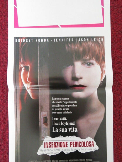 SINGLE WHITE FEMALE ITALIAN LOCANDINA (27.5"x13") POSTER BRIDGET FONDA 1992