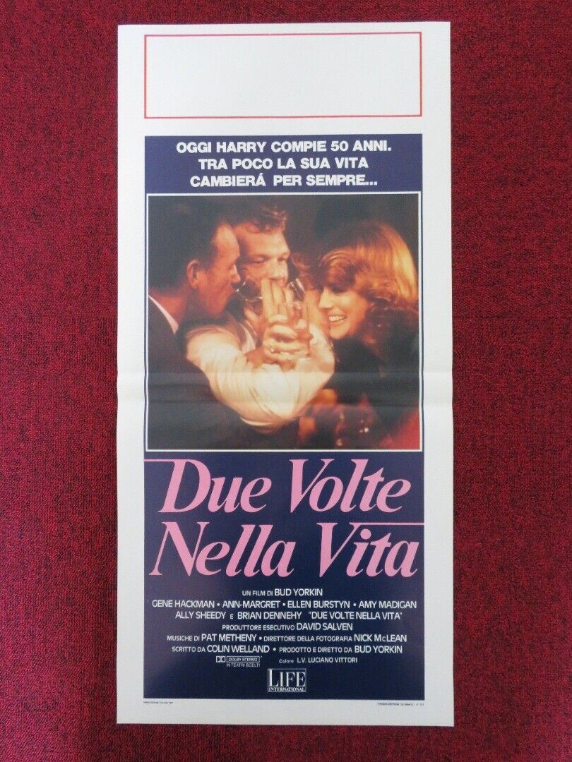 TWICE IN A LIFETIME ITALIAN LOCANDINA (27.5"x13") POSTER GENE HACKMAN 1987