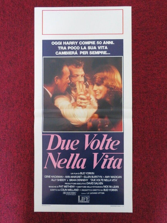 TWICE IN A LIFETIME ITALIAN LOCANDINA (27.5"x13") POSTER GENE HACKMAN 1987