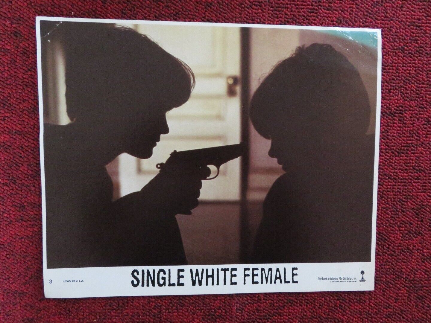 SINGLE WHITE FEMALE - STILL 3 LOBBY CARD BRIDGET FONDA JENNIFER JASON LEE 1992