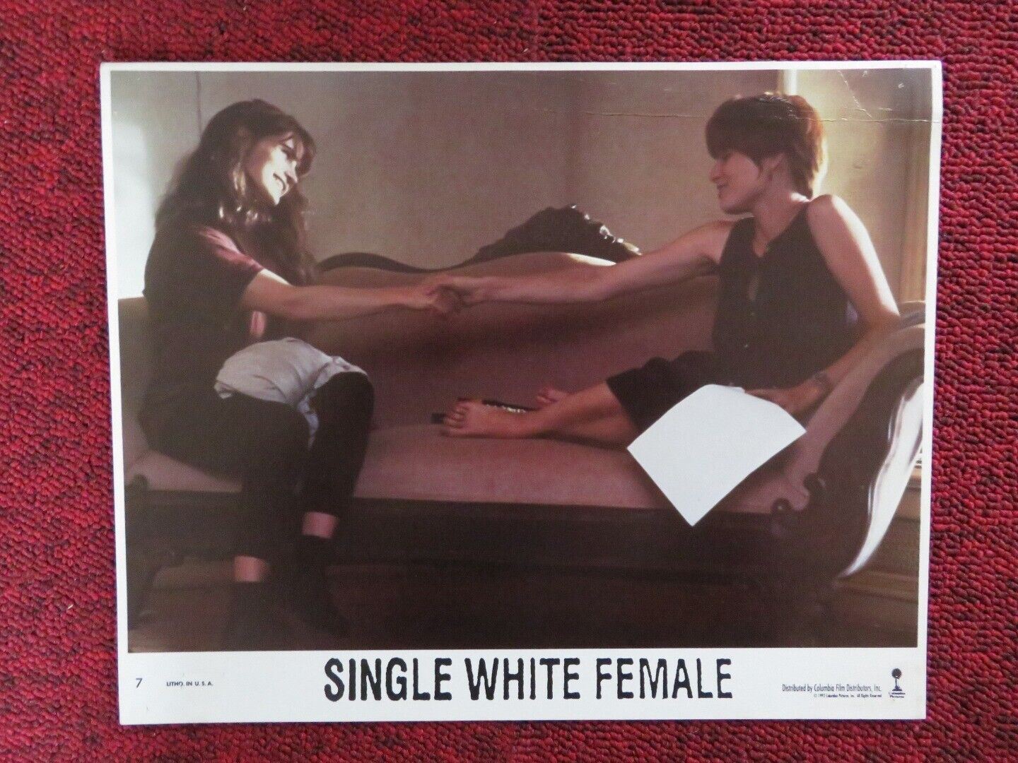 SINGLE WHITE FEMALE - STILL 7 LOBBY CARD BRIDGET FONDA JENNIFER JASON LEE 1992