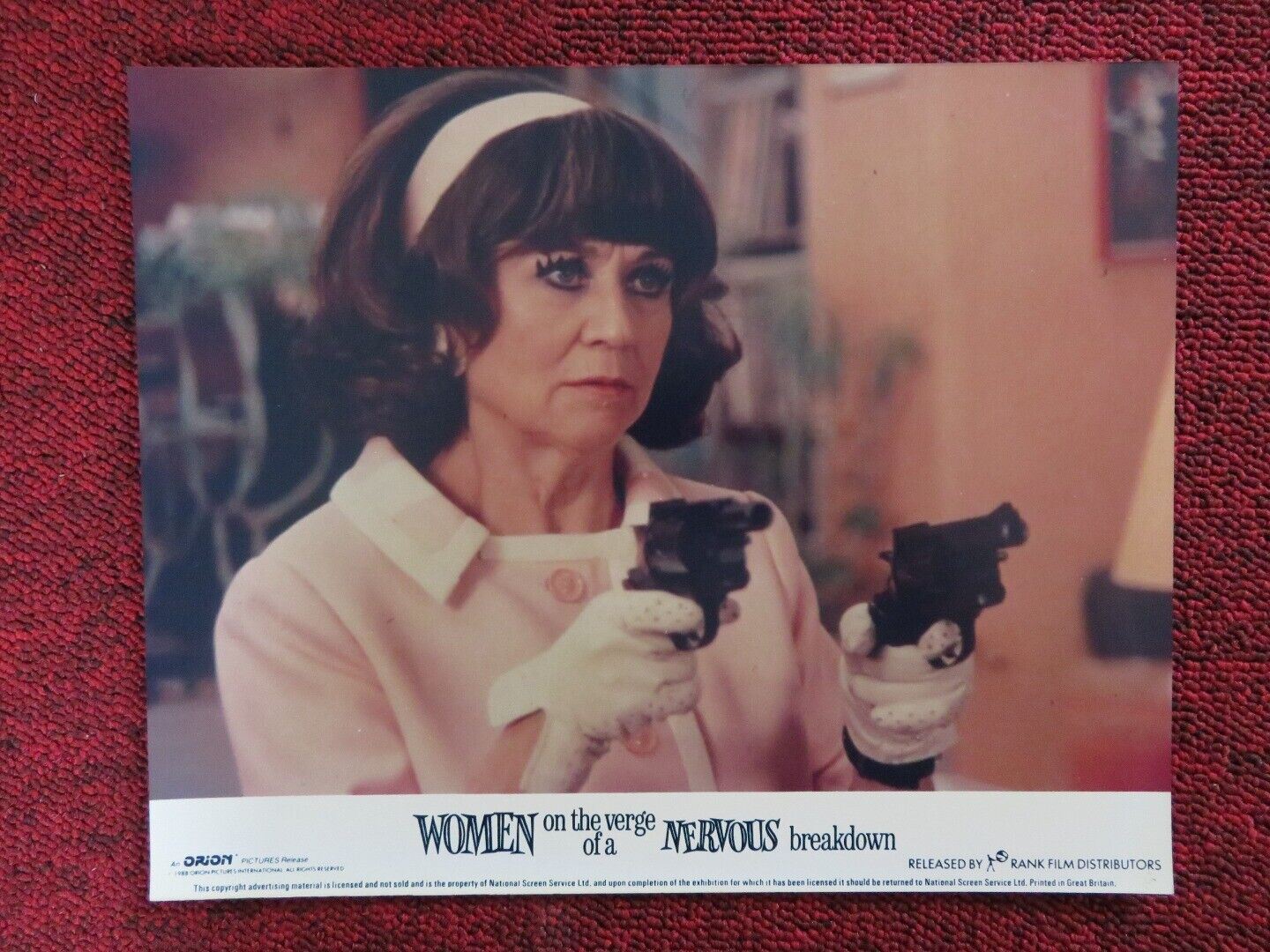 WOMEN ON THE VERGE OF A NERVOUS BREAKDOWN - E LOBBY CARD JULIETA SERRANO 1988