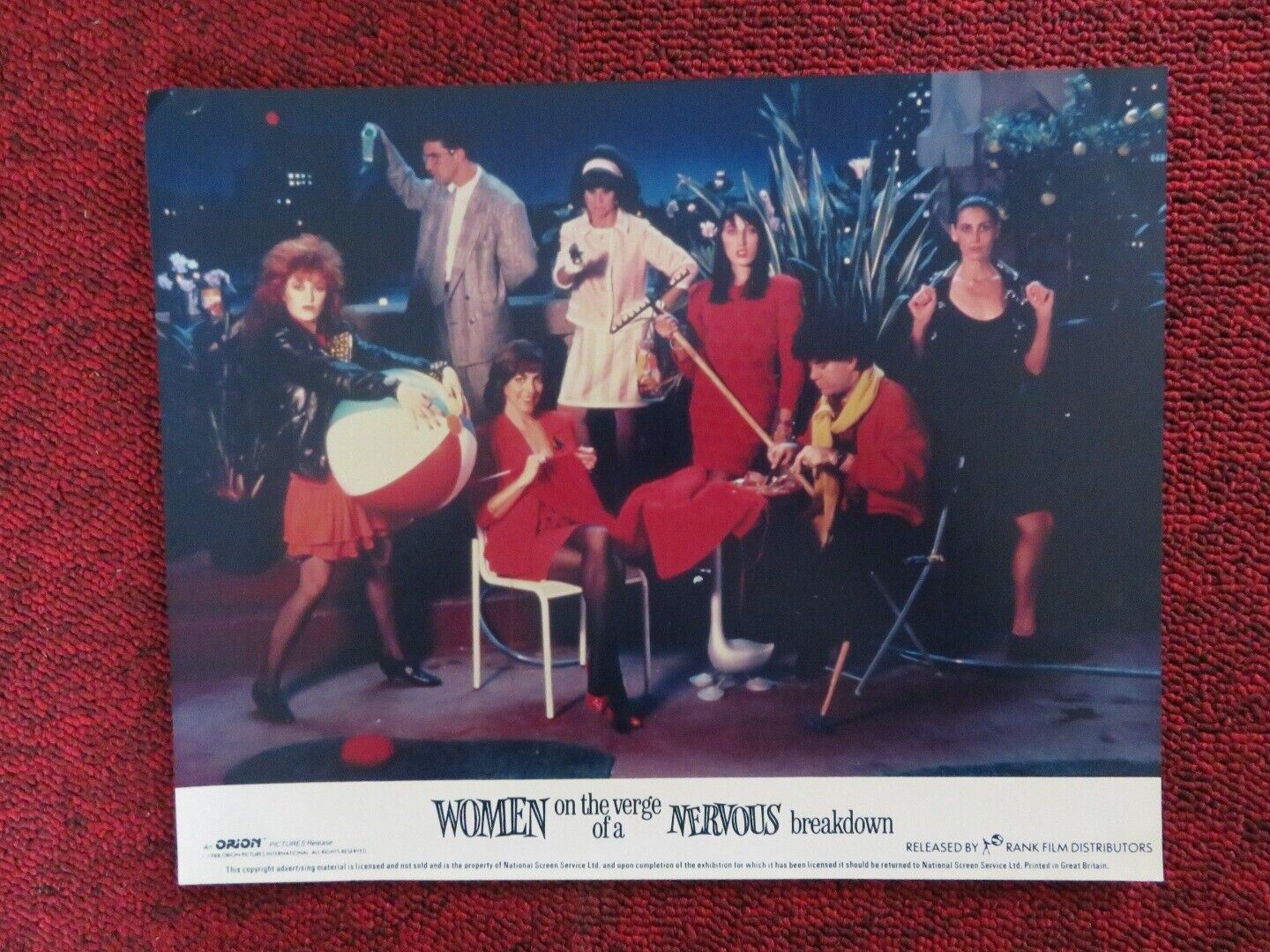 WOMEN ON THE VERGE OF A NERVOUS BREAKDOWN - H LOBBY CARD CARMEN MAURA 1988