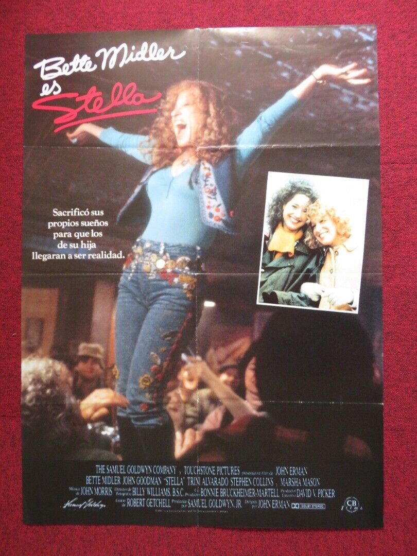 STELLA SPANISH ROLLED POSTER BETTE MIDLER JOHN GOODMAN 1990