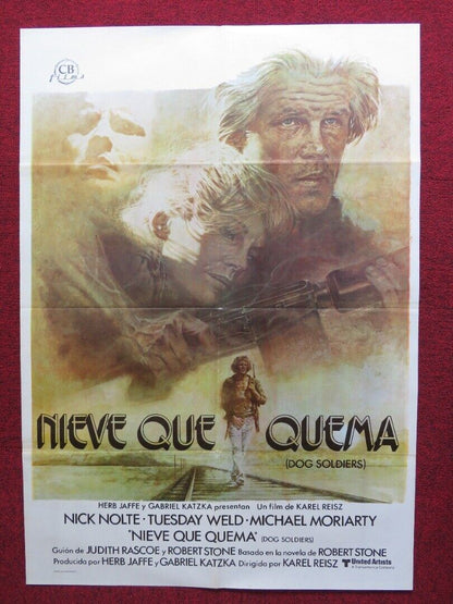 DOG SOLDIERS / WHO'LL STOP THE RAIN SPANISH ROLLED POSTER NICK NOLTE 1978