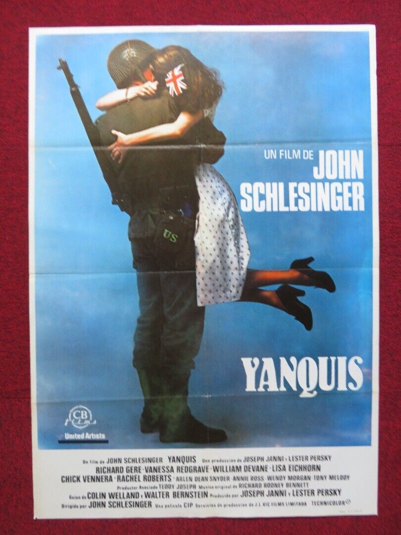 YANQUIS / YANKS SPANISH ROLLED POSTER RICHARD GERE VANESSA REDGRAVE 1979