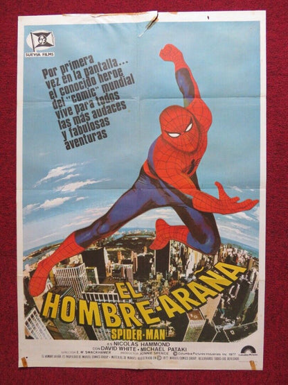 SPIDER-MAN SPANISH ROLLED POSTER NICOLAS HAMMOND ROBERT F. SIMON 1977