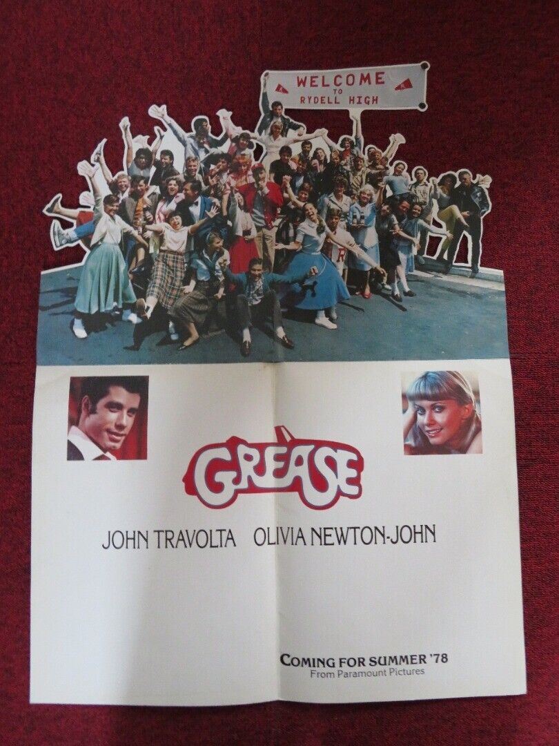 GREASE PRESS PACK COVER JOHN TRAVOLTA OLIVIA NEWTON-JOHN 1978