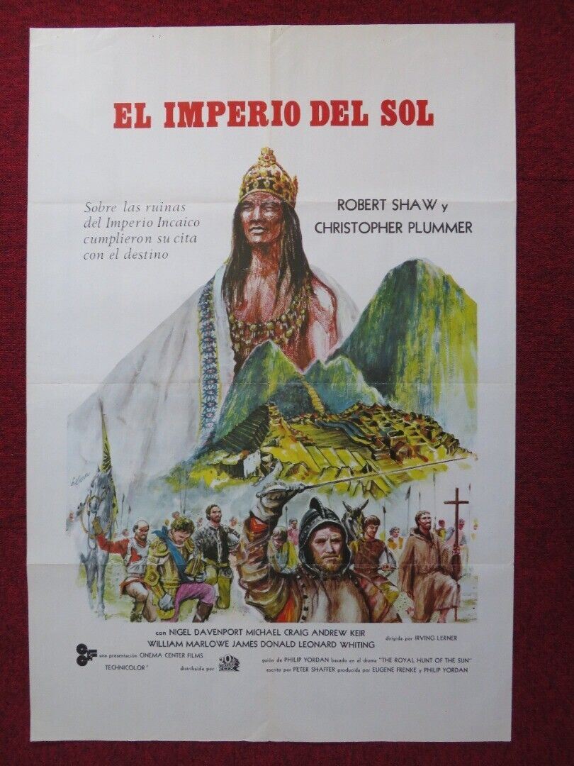 THE ROYAL HUNT OF THE SUN SPANISH ROLLED POSTER ROBERT SHAW CHRISTOPHER PLUMMER