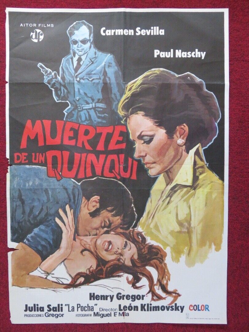 MUERTE DE UN QUINQUI SPANISH ROLLED POSTER CARMEN SEVILLA PAUL NASCHY 1975