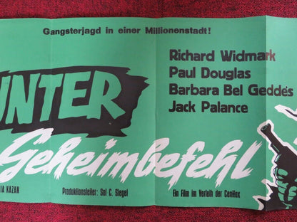 PANIC IN THE STREETS GERMAN POSTER (27"x 12") RICHARD WIDMARK PAUL DOUGLAS 1950