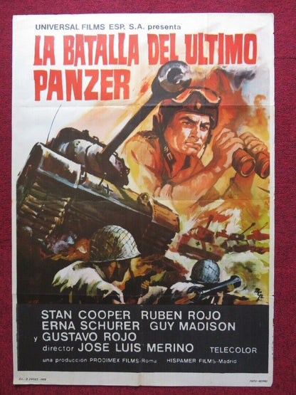 THE BATTLE OF THE LAST PANZER SPANISH ROLLED POSTER STAN COOPER RUBEN ROJO 1969