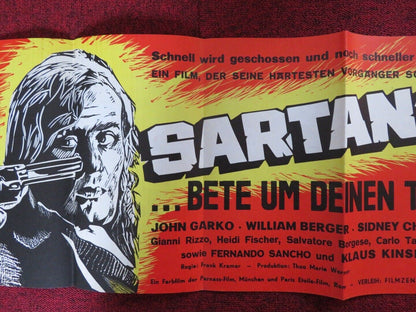 I AM SARTANA, YOUR ANGEL OF DEATH GERMAN POSTER (26.5"x 12.5") JOHN GARKO 1969