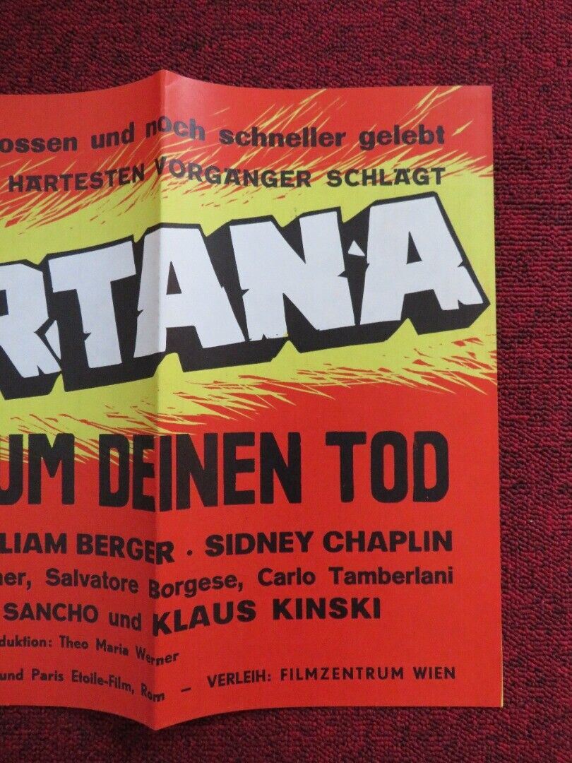 I AM SARTANA, YOUR ANGEL OF DEATH GERMAN POSTER (26.5"x 12.5") JOHN GARKO 1969