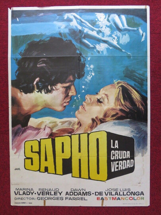 SEX IS MY GAME SPANISH ROLLED POSTER MARINA VLADY RENAUD VERLEY 1971