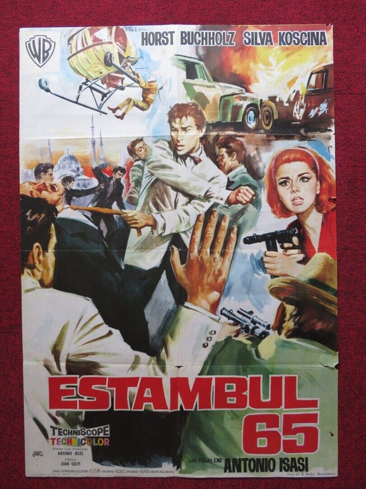 THAT MAN IN ISTANBUL SPANISH ROLLED POSTER HORST BUCHHOLZ SILVA KOSCINA 1965