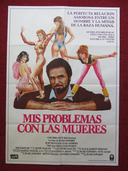 THE MAN WHO LOVED WOMEN SPANISH ROLLED POSTER BURT REYNOLDS JULIE ANDREWS 1984