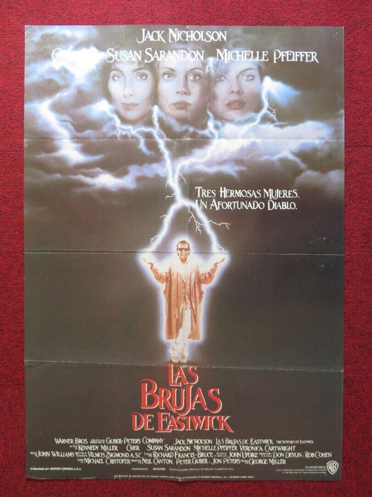 THE WITCHES OF EASTWICK SPANISH ROLLED POSTER NICHOLSON PFEIFFER CHER 1987