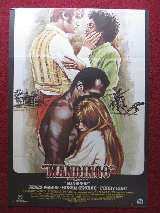 MANDINGO SPANISH ROLLED POSTER JAMES MASON SUSAN GEORGE 1975