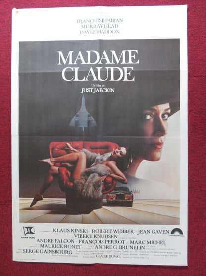 MADAME CLAUDE SPANISH ROLLED POSTER FRANCOISE FABIAN DAYLE HADDON 1977